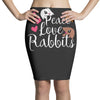 peace love rabbits Pencil Skirts