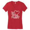 girls fish too only prettier Women's V-Neck T-Shirt