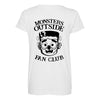 monsters outside fan club back Maternity Scoop Neck T-shirt