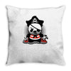 pirate panda Throw Pillow