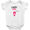 Lucky Girl (Lucky Girl - Lucky Guy Couples Design) Baby Onesie