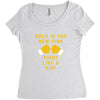 Gold Is The New Pink Fight Like A Kid! Women's Triblend Scoop T-shirt