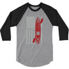 kayak american flag 3/4 Sleeve Shirt