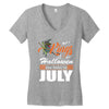 Halloween Kings Are Born In July Women's V-Neck T-Shirt