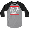 new  god first bro  t shirt religious humor lord tee 3/4 Sleeve Shirt
