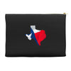 Eroded Texas Map With Flag Accessory Pouches