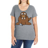 cokelat animal Ladies Curvy T-Shirt
