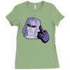 mega flipped off Ladies Fitted T-Shirt