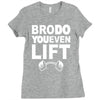 bro do you even lift baseball raglan Ladies Fitted T-Shirt