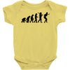 evolution of table tennis or ping pong mens black t shirt top Baby Onesie