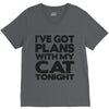 plans with my cats tonight V-Neck Tee