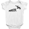 evolution of a biker dirt bike mx motocross t shirt men Baby Onesie