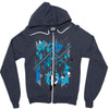 blue vectorfunk Zipper Hoodie