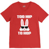 too hip to hop bunny easter V-Neck Tee