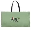 t rex skeleton santa claus Weekender Totes