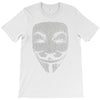 v for vendetta mask guy fawkes cool girls womens cotton t shirt dw01 T-Shirt