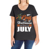 Halloween Kings Are Born In July Ladies Curvy T-Shirt