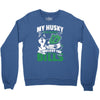 my husky is in charge! Crewneck Sweatshirt