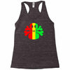 rasta skull and crossbones Racerback Tank