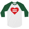 Equality Heart 3/4 Sleeve Shirt