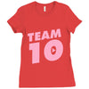 team 10 light pink Ladies Fitted T-Shirt