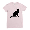 cat black had Ladies Fitted T-Shirt