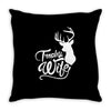 trophy wife deer Throw Pillow