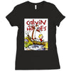 calvin hobbes Ladies Fitted T-Shirt