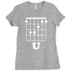 guitar shirts f chord Ladies Fitted T-Shirt