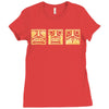 run from evil Ladies Fitted T-Shirt