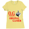 old school gamer Ladies Fitted T-Shirt