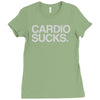 cardio sucks Ladies Fitted T-Shirt
