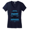 The Best Poppy Was Born In October Women's V-Neck T-Shirt