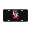 breast cancer awareness hope ribbon heart License Plate