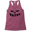 smiling teeth pumpkin face Racerback Tank