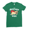 rescued by pug1 Ladies Fitted T-Shirt