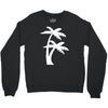 palm tree sticker vinyl decal tropical island beach ocean wall car win Crewneck Sweatshirt