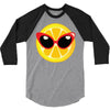 Lemon with Disco Glasses 3/4 Sleeve Shirt