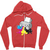 puker printer Zipper Hoodie