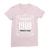 vintage made in 1980 perfectly aged a living legend Ladies Fitted T-Shirt