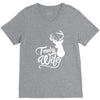 trophy wife deer V-Neck Tee
