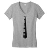 piano tie Women's V-Neck T-Shirt