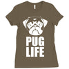 pug life dog Ladies Fitted T-Shirt