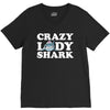 crazy lady shark V-Neck Tee