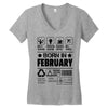 Born In February Women's V-Neck T-Shirt