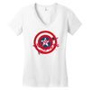 deadpool was here (captain america) Women's V-Neck T-Shirt