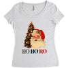 vintage santa christmas Women's Triblend Scoop T-shirt