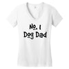 number one dog dad Women's V-Neck T-Shirt