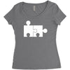 rude jigsaw ideal birthday present or gift Women's Triblend Scoop T-shirt