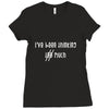 Thinking Too Much (f98) Ladies Fitted T-Shirt